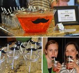 little man baby shower theme with mustaches and punch