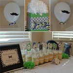 decorations at a little man baby shower
