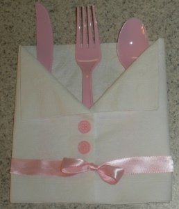 pink dress baby napkin