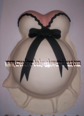 pregnant belly baby shower cake