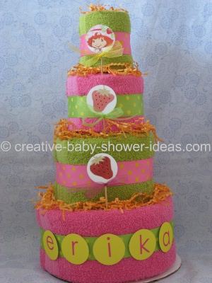 strawberry shortcake towel cake
