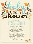 autumn baby shower invitation