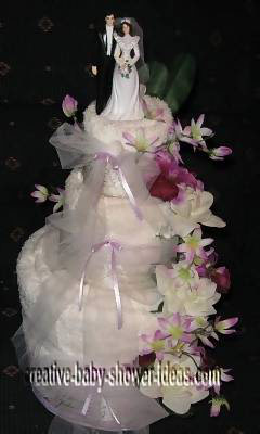 wedding bridal shower towel cake