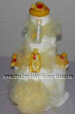 rubber ducky towel cake