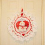 valentines diaper wreath