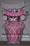 baby sock rose gift basket