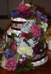 cascading  flowers diaper cake