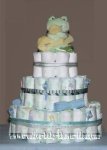 light frog diaper cake