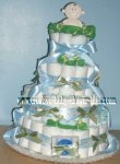boy sweet pea diaper cake