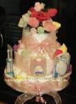colorful flowers diaper cake