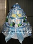 its a boy blue ribbon diaper cake