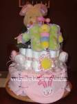bunnies and butterflies diaper cake