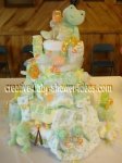 friendly frog diaper cake