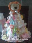 orange lion diaper cake