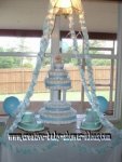 6 tier wedding style diaper cake