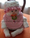 girl diaper baby with pacifier
