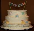 cute baby clothesline cake