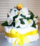 ducks and lilies baby shower diaper cake