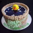 duck in a barrel pond baby cake