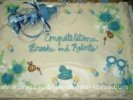 blue baby bottle cake