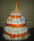 orange giraffe nappy cake
