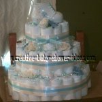 elegant booties diaper cake
