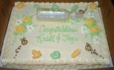 baby  bee shower bottle  cake