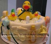 duck family diaper cake