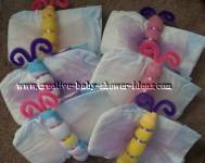 colorful diaper butterflies