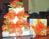 elegant diaper cake