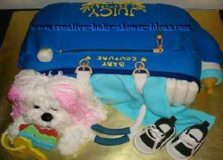 blue juicy diaper bag cake