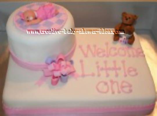 teddy bear baby shower cake