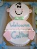 round circle baby cake with diaper