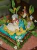mommy and ducks shower cake with waterfall