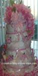 elegant pink flowers diaper cake