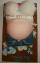 adorable pregnant belly baby shower cake with levi jeans and cut off shirt