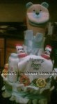 bear hand mitt diaper cake