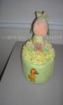 green giraffe nappy cake