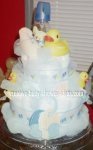 blue bath time bubbles diaper cake