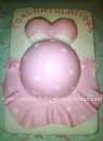 pink polka dot pregnant belly cake