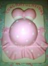 pink polka dot pregnant belly cake