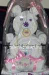 nappy bear with purple bow nose