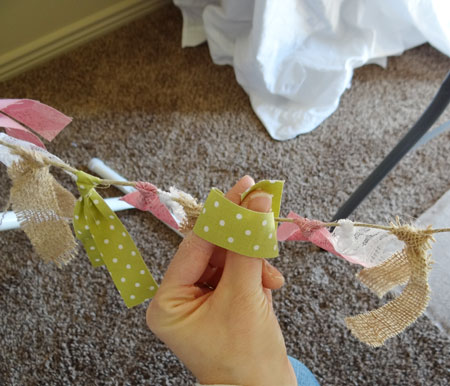 scrap fabric baby shower banners