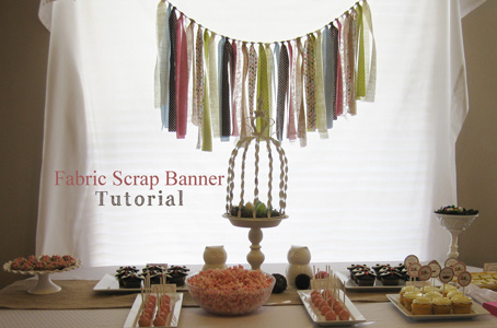 scrap fabric baby shower banners