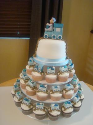 Choo Choo Train Cupcake Tower