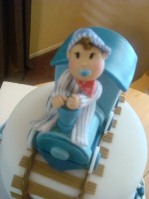 Train cupcake Tower For Baby Shower