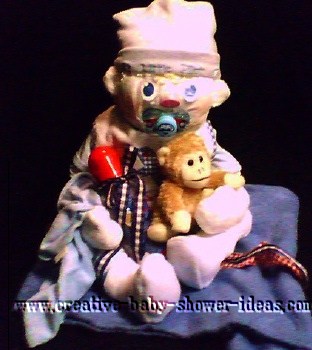 monkey baby with pacifier diaper animal