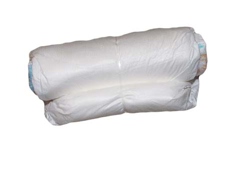 rolled diaper with rubberband for making diaper cake