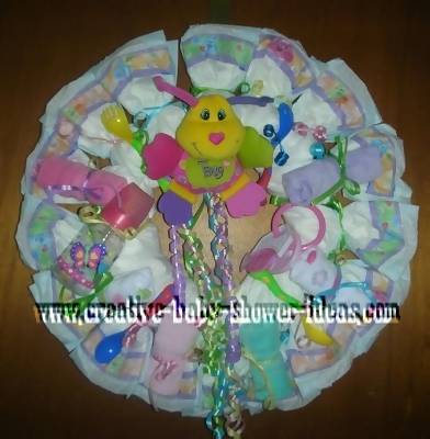 happy bug diaper wreath