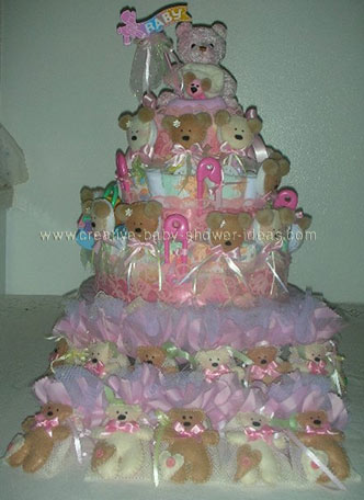tiny bears diaper cake